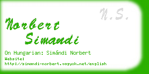 norbert simandi business card
